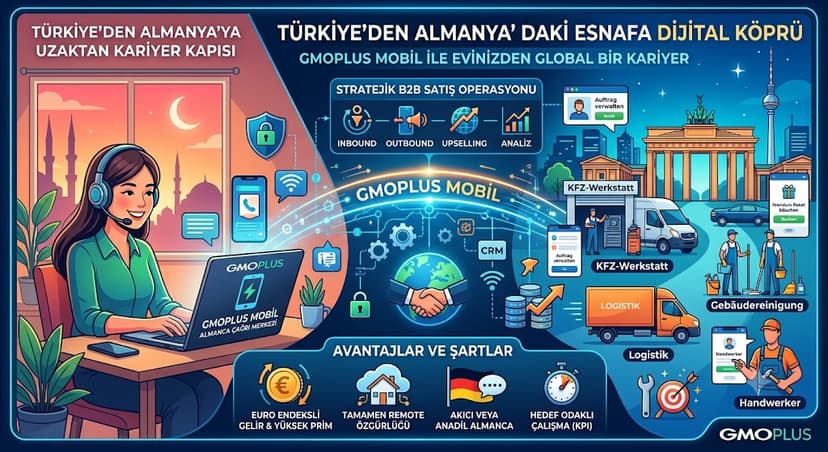 Türkiye’den Almanya’daki Esnafa Dijital Köprü: GMOPLUS Mobil ile Evinizden Global Bir Kariyer